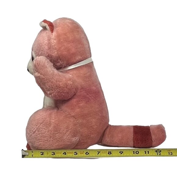 Vintage Ace Novelty Co. Pink Maroon Raccoon Plush Stuffed Animal‎ Toy - Picture 14 of 14